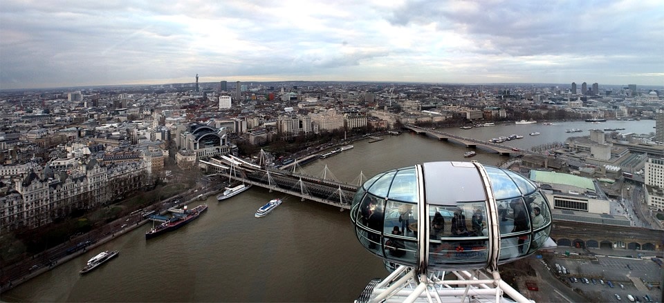 Vue depuis la grande roue de Londres