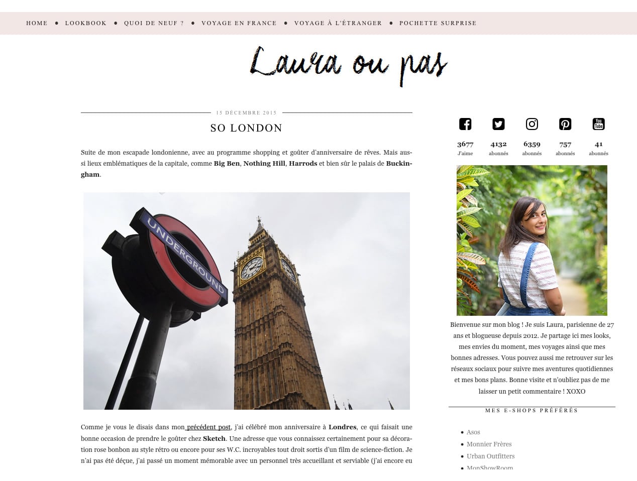 Laura ou pas, photo et mode à Londres