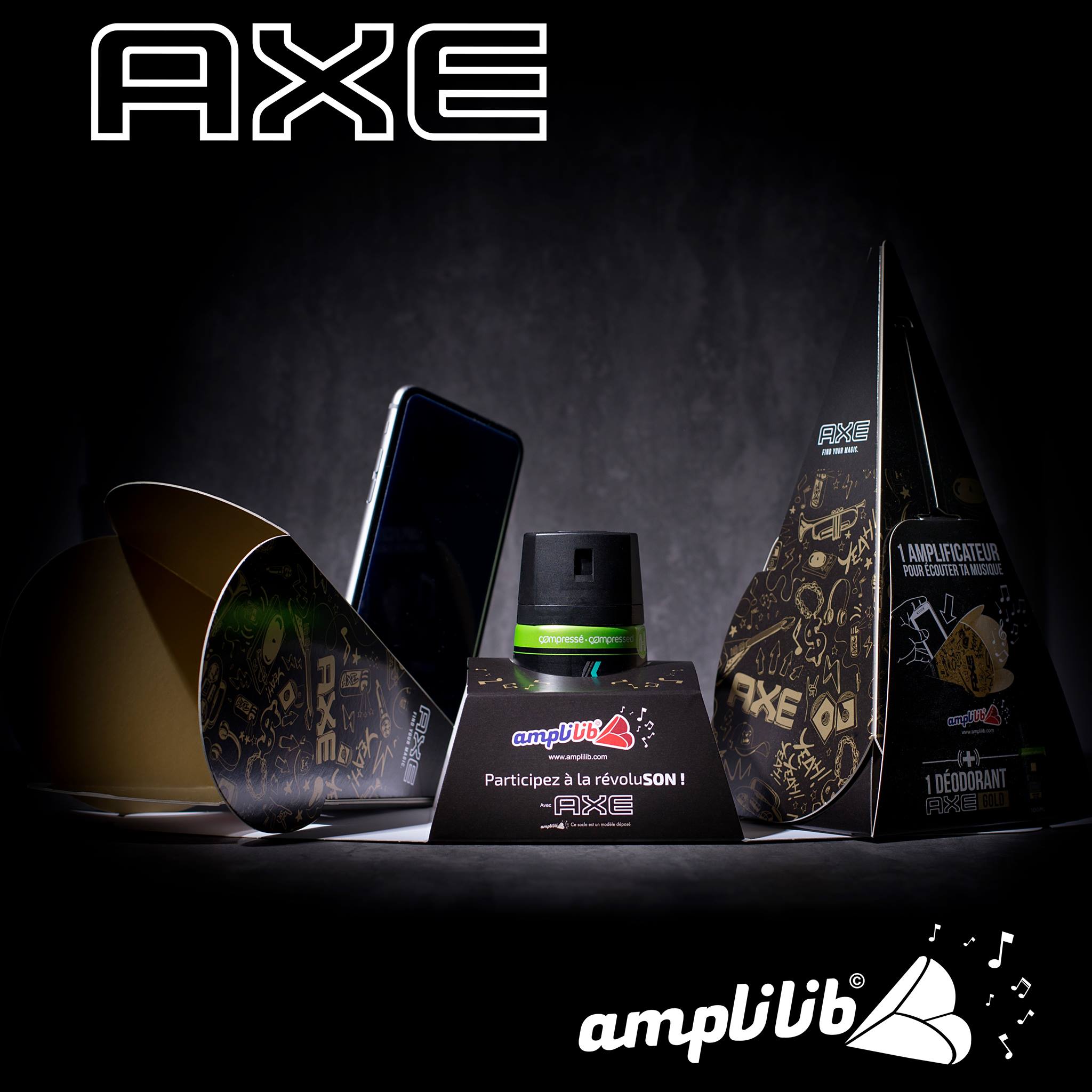 Amplilib support publicitaire Axe