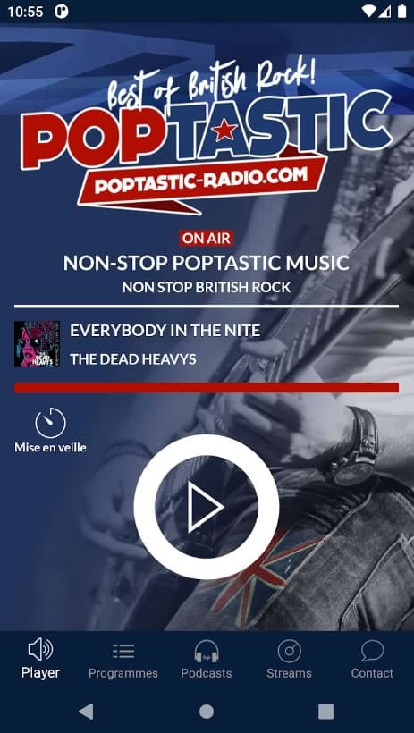 appli poptastic radio 2023 player