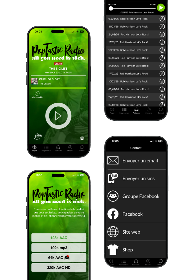 poptastic radio app views